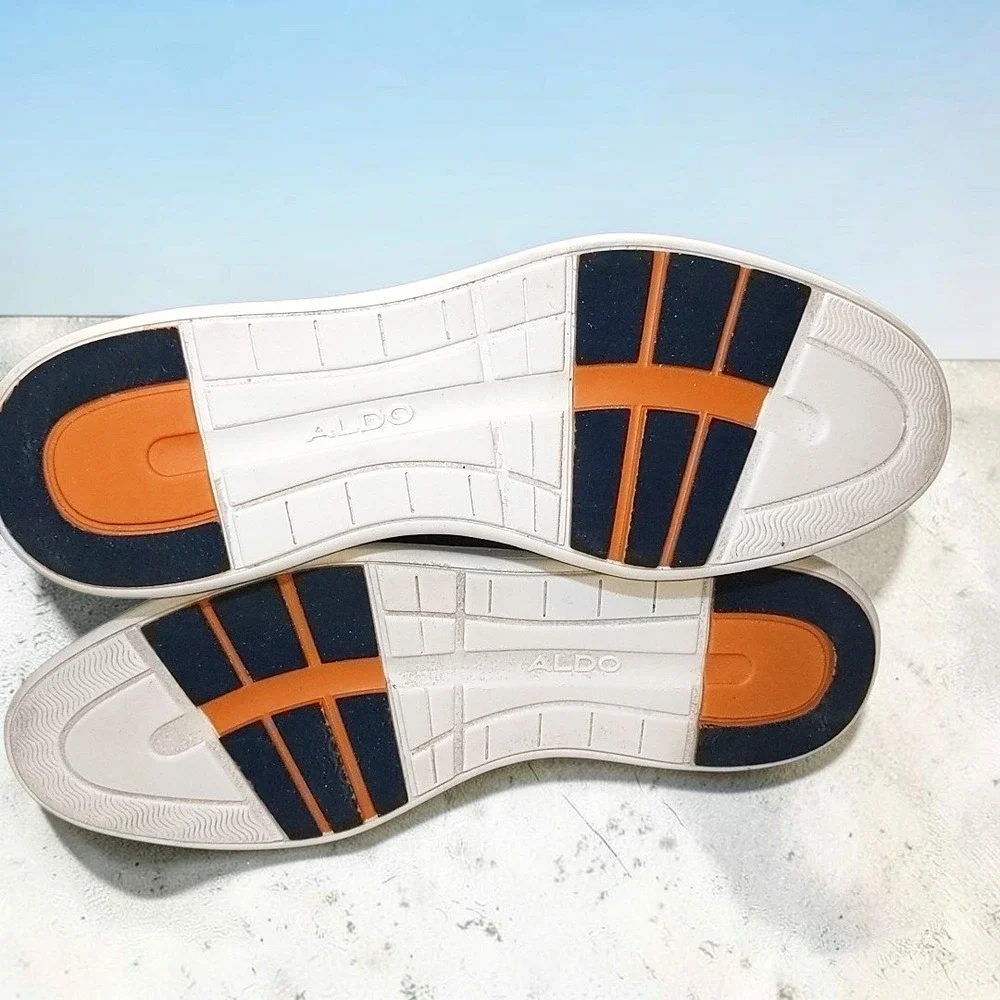 Aldo Mens Water Resistant Derby Shoes Navy Orange Sneakers Size 11 Hybrid Casual